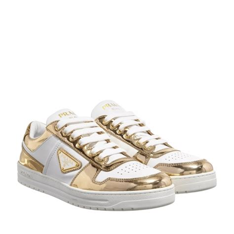 prada gold low tops